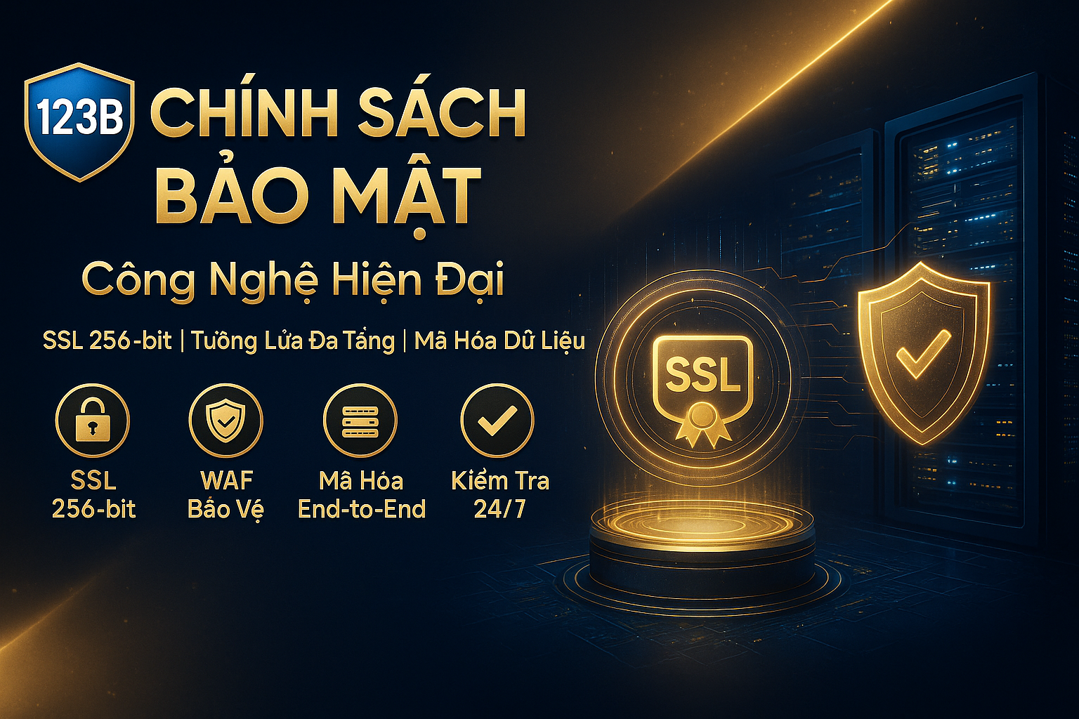 Chính sách bảo mật 123B và công nghệ mã hóa SSL tường lửa hiện đại