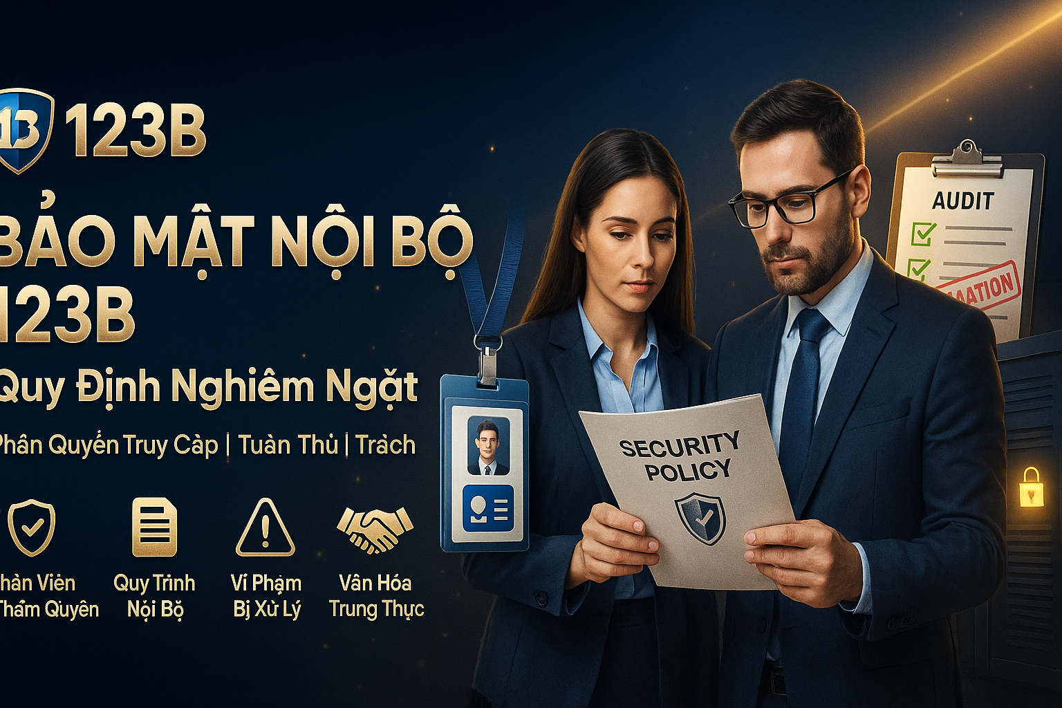 Chính sách bảo mật nội bộ 123B khi nhân viên vi phạm quy định
