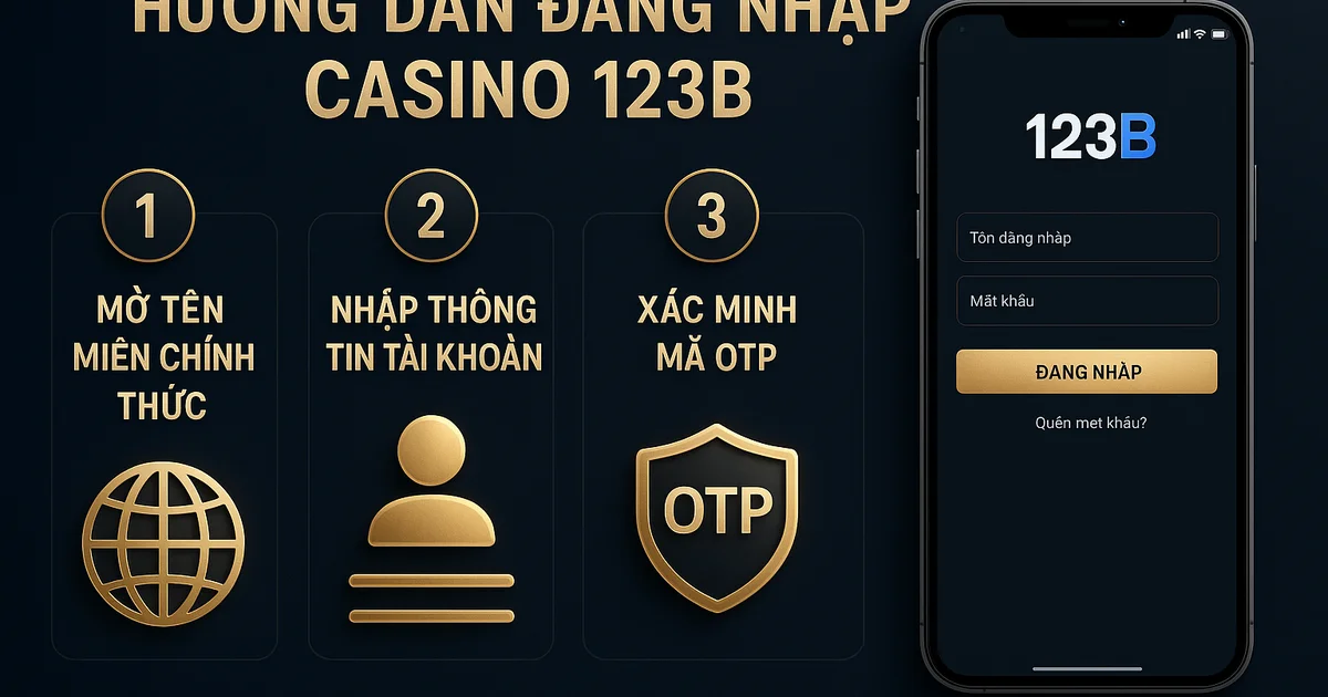 4 bước Đăng nhập 123B cho người mới trên web và app