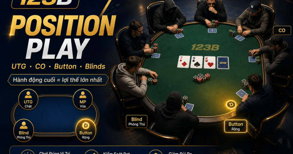 Mẹo chơi Poker theo vị trí UTG CO Button