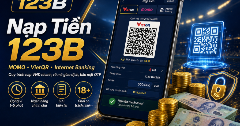 Nạp tiền 123B qua MOMO VietQR Internet Banking tại nhà cái 123B