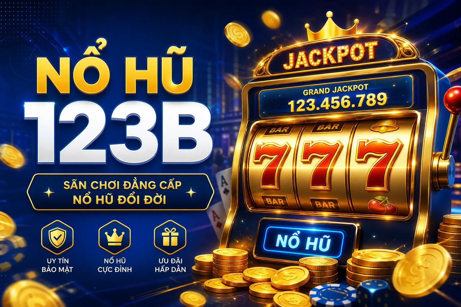 Nổ Hũ 123B với giao diện slot jackpot đổi thưởng tại nhà cái 123B