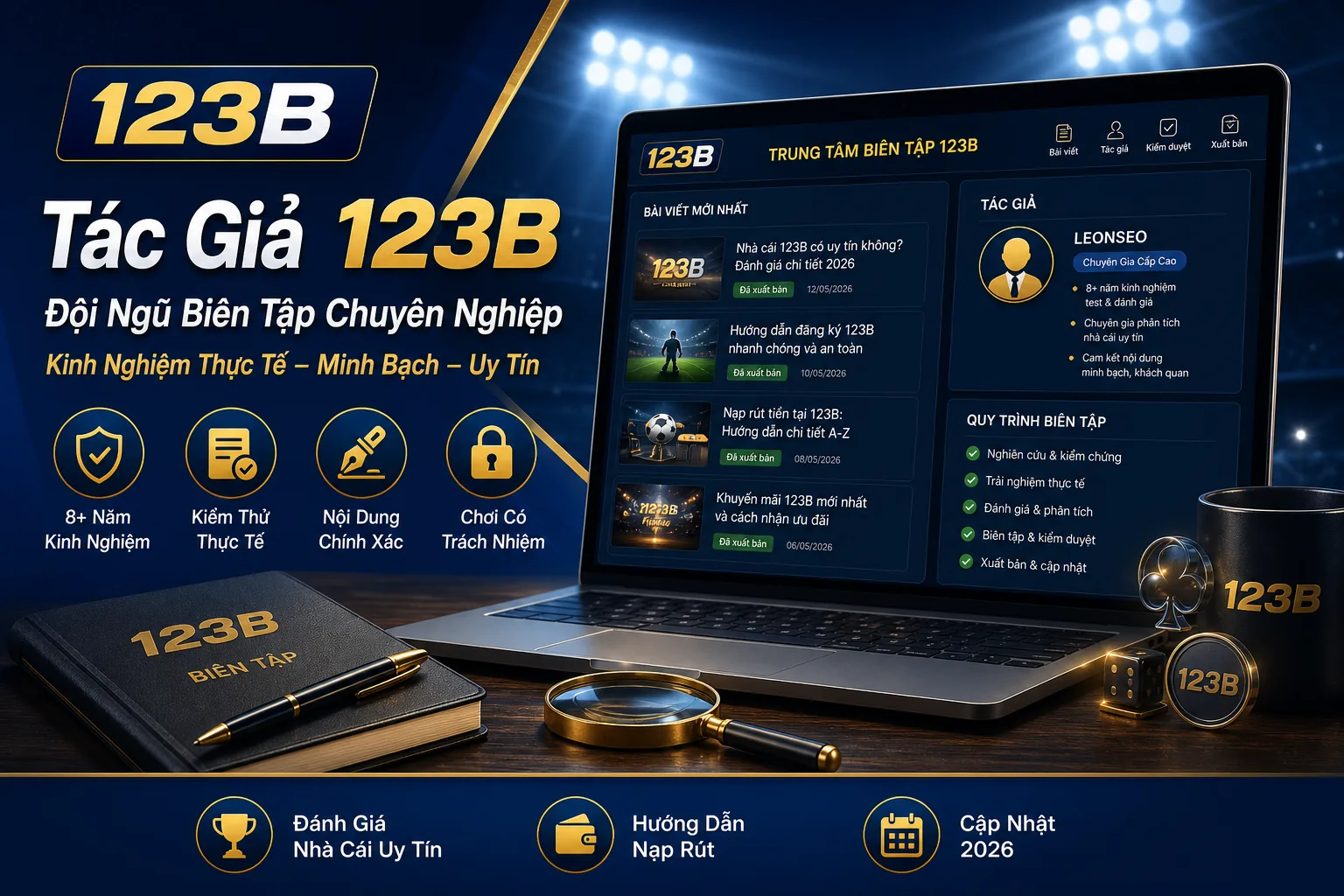Tác Giả 123B – đội ngũ biên tập LEONSEO chuyên đánh giá nhà cái uy tín tại 123B