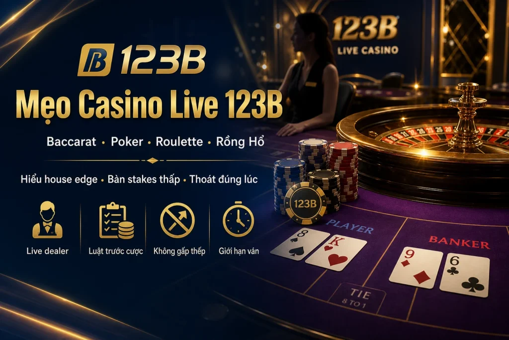 Mẹo casino live 123B – Baccarat Poker Roulette Rồng Hổ