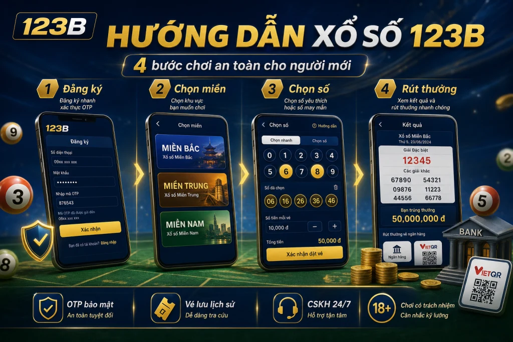 Hướng dẫn chơi Xổ Số 123B từng bước cho người mới