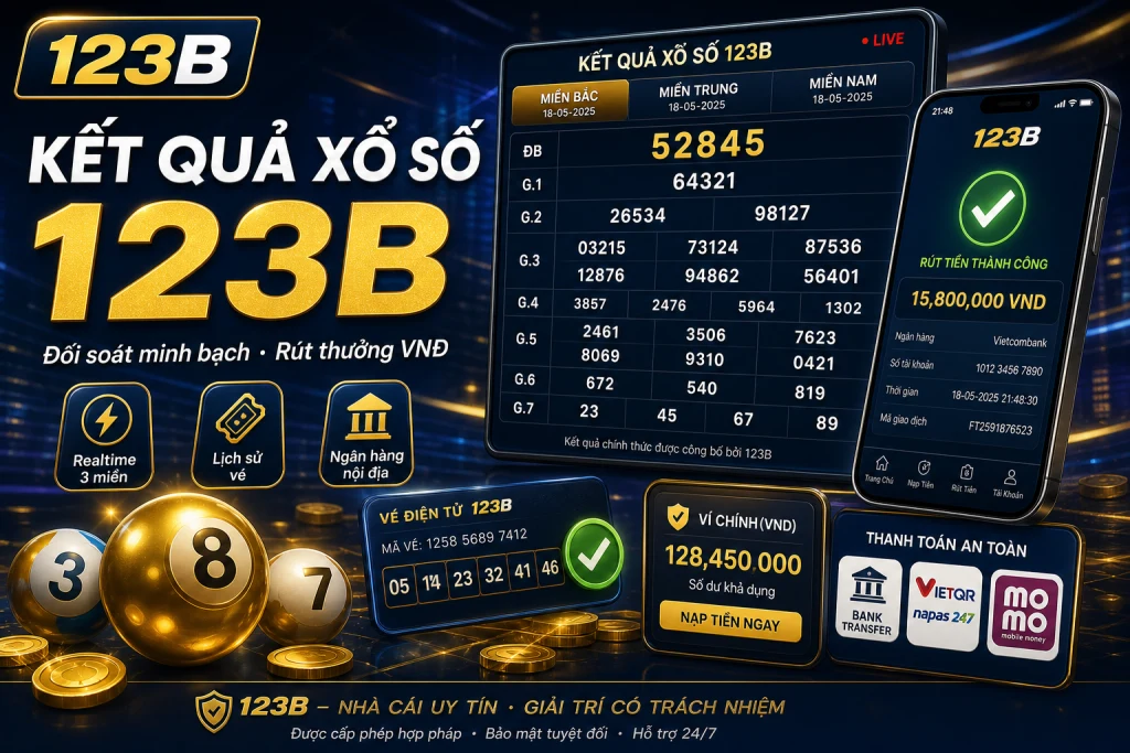 Kết quả Xổ Số 123B và quy trình rút thưởng VNĐ