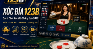 Cách chơi xóc đĩa thắng lớn 123B – live dealer tại nhà cái 123B 2026